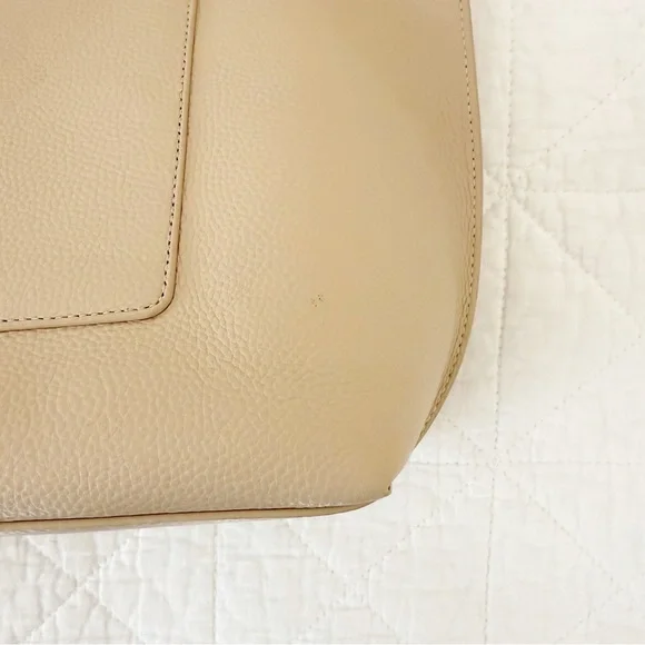 NWT Rebecca Minkoff Megan Leather Tote Stone Gold Accent NEW - Picture 10 of 11